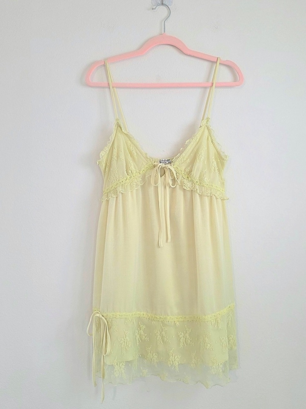 Free people tell me more mini slip dress lace